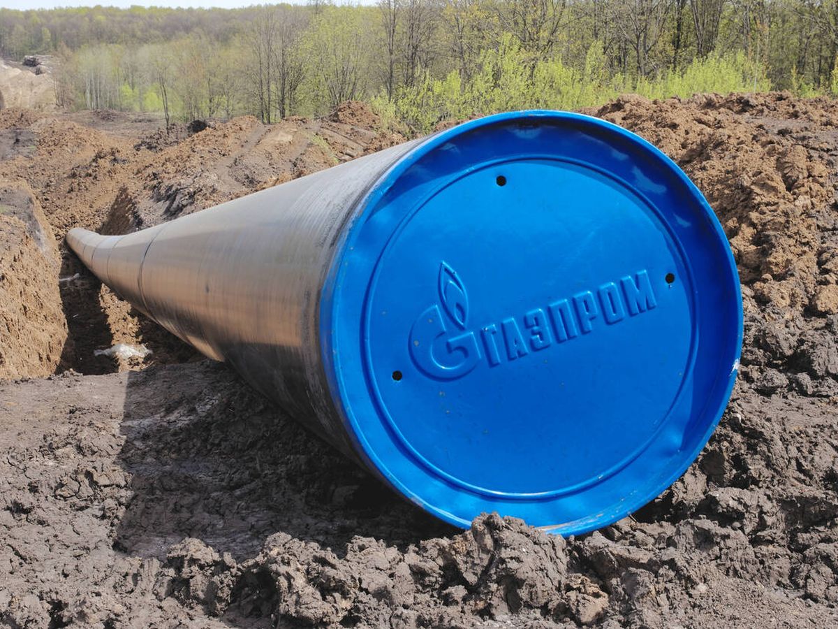 Foto: Tubo de gas de la empresa Gazprom. (iStock)