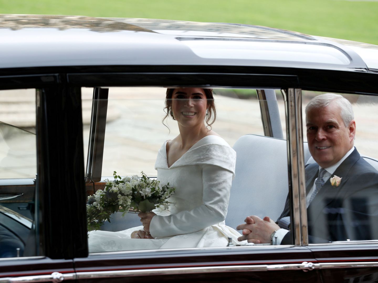 El príncipe Andrés, durante la boda de su hija Eugenia. (Reuters)