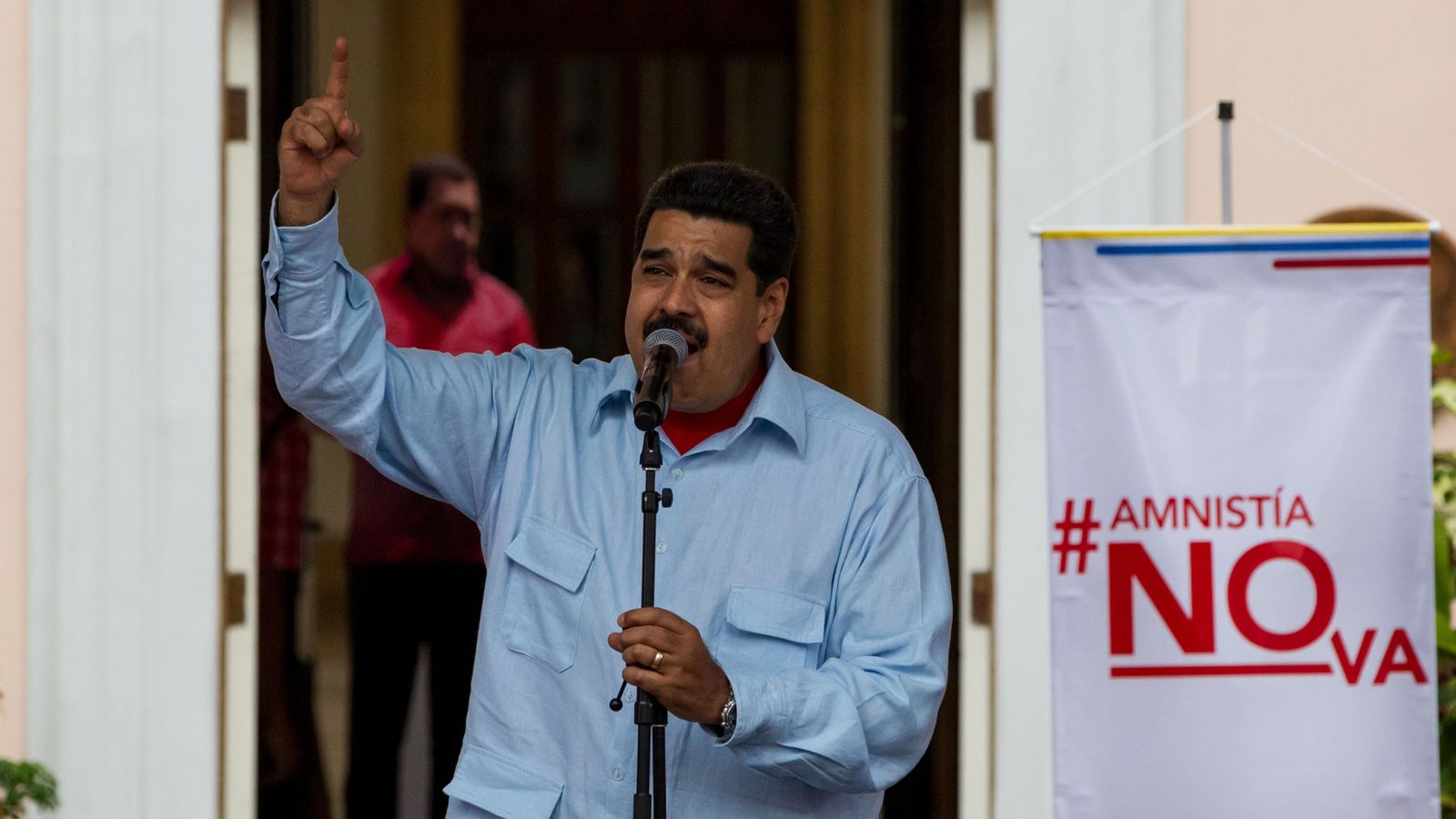 Foto: El presidente venezolano, Nicolás Maduro, en una manifestación contra la amnistía de presos políticos. (Efe) 