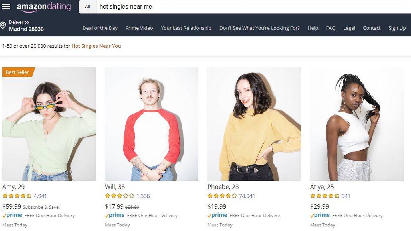 La web de Amazon Dating