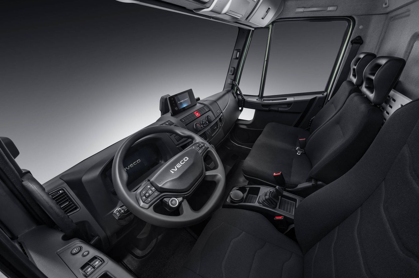 Interior de la cabina del nuevo Iveco Eurocargo.