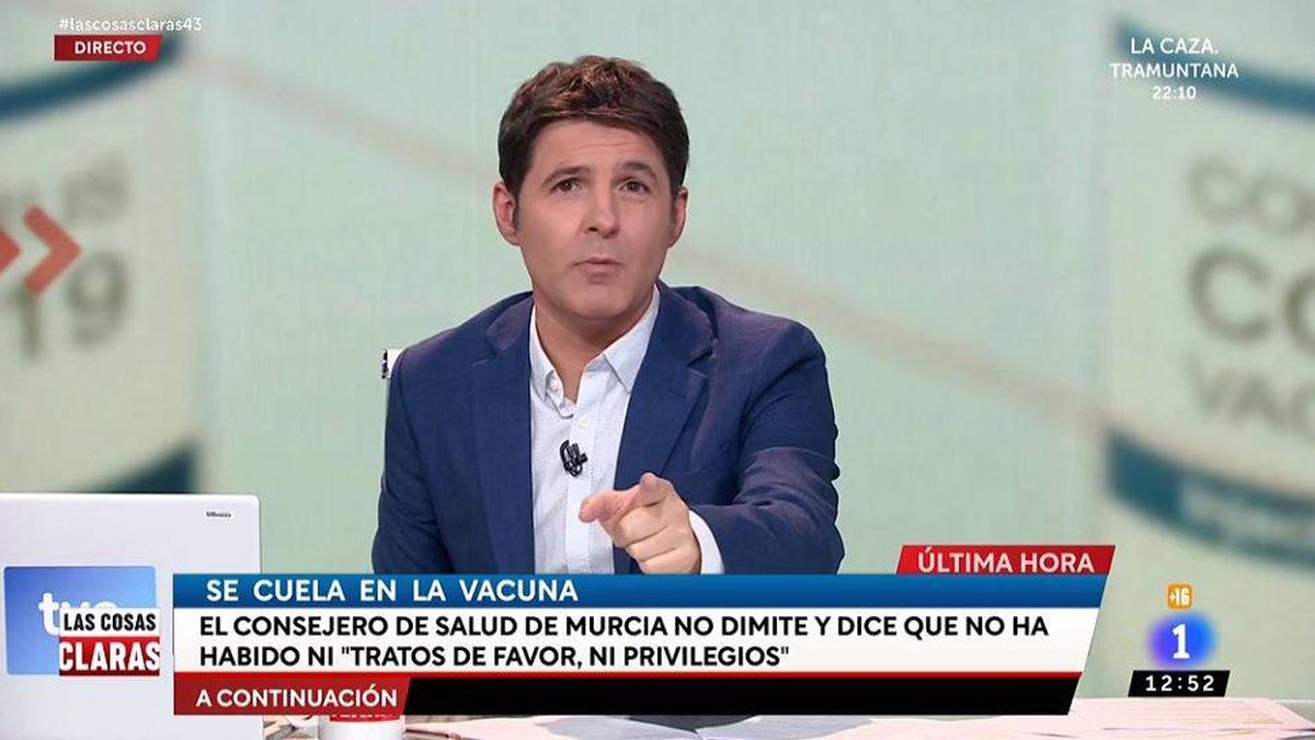 El estallido de indignación de Jesús Cintora en TVE con el consejero de Salud de Murcia