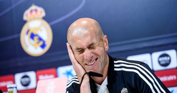 Foto: Zidane en la rueda de prensa de este sábado. (EFE)