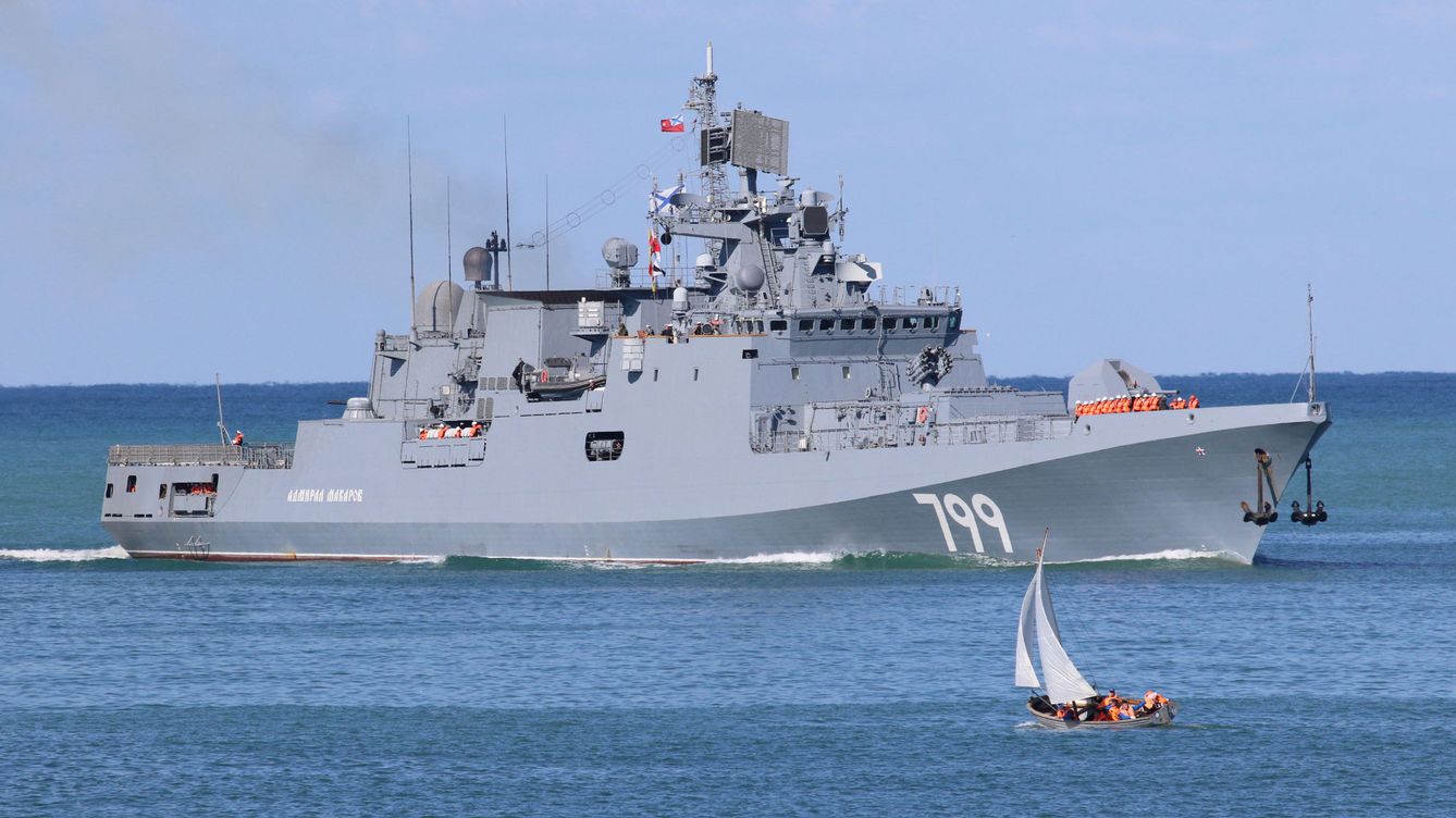 Foto: La fragata rusa Admiral Makarov, en una imagen de 2018, poco después de su entrada en servicio. (Reuters)