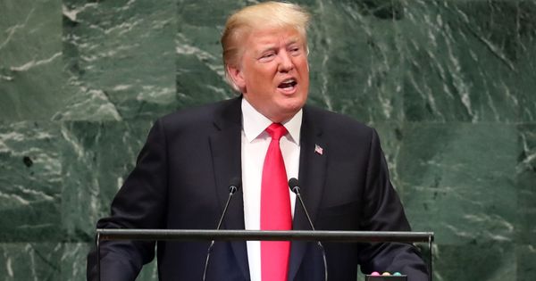 Foto: El presidente de EEUU, Donald Trump, durante su intervención en la Asamblea General de la ONU, en Nueva York. (Reuters)