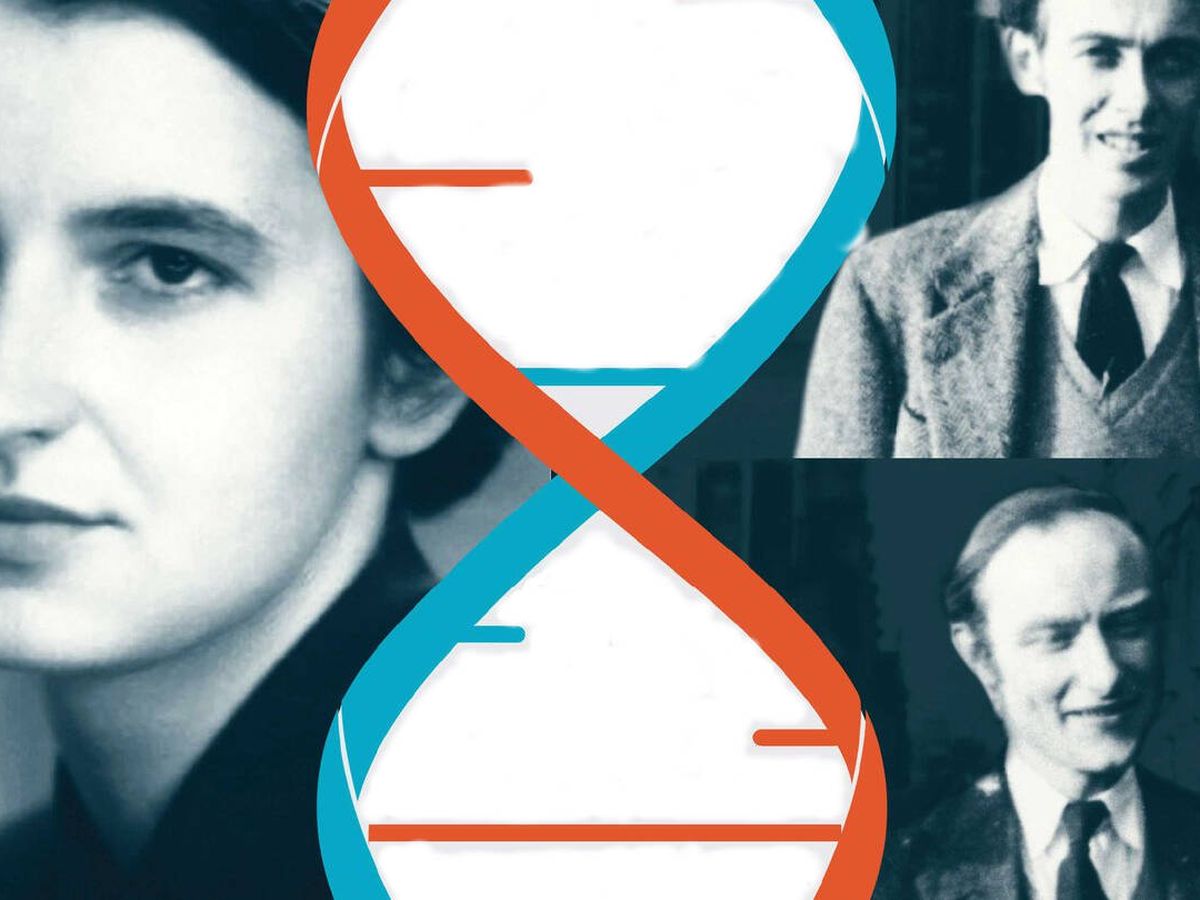 Foto: Rosalind Franklin, James Watson y Francis Crick. (Cedida)