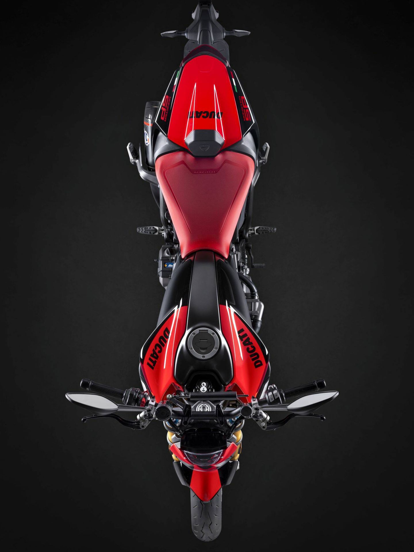 Vista cenital de la nueva Ducati Monster SP.