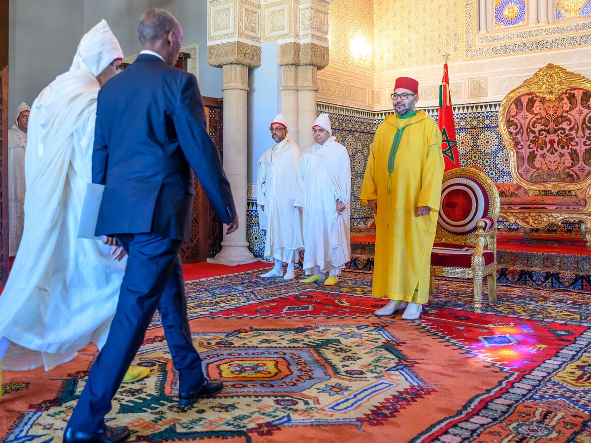 Foto: Ceremonia de presentación de credenciales ante el rey de Marruecos. (MAP)