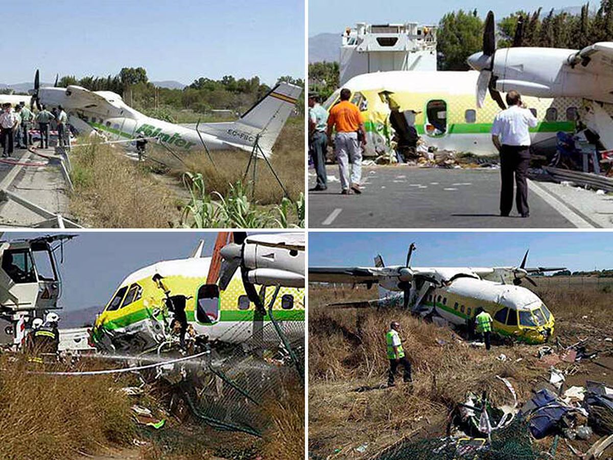 Foto: Imágenes del avión tras el accidente. (Reuters / EFE)
