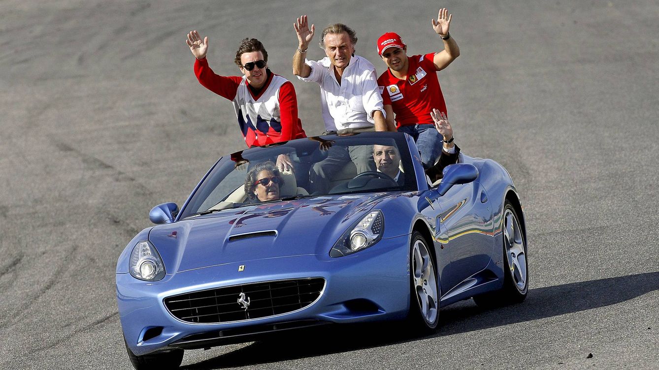 Foto: Fernando Alonso (i); el expresidente de Ferrari Luca Cordero di Montezemolo (c); el piloto brasileño de Ferrari, Felipe Massa (d); Francisco Camps (abajo - d) y la alcaldesa de Valencia, Rita Barberá. (EFE)