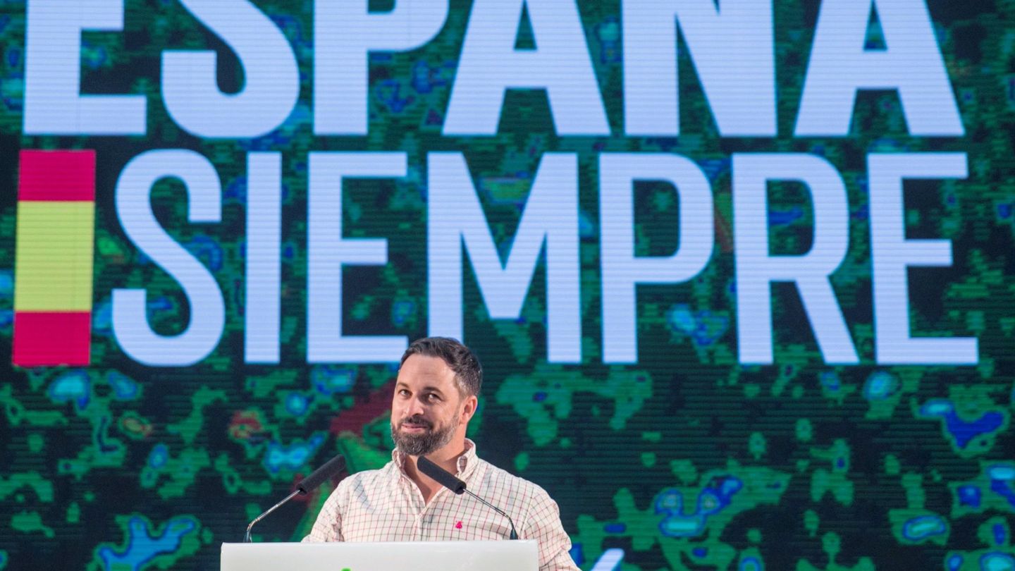 El líder de Vox, Santiago Abascal durante un acto electoral. (EFE)