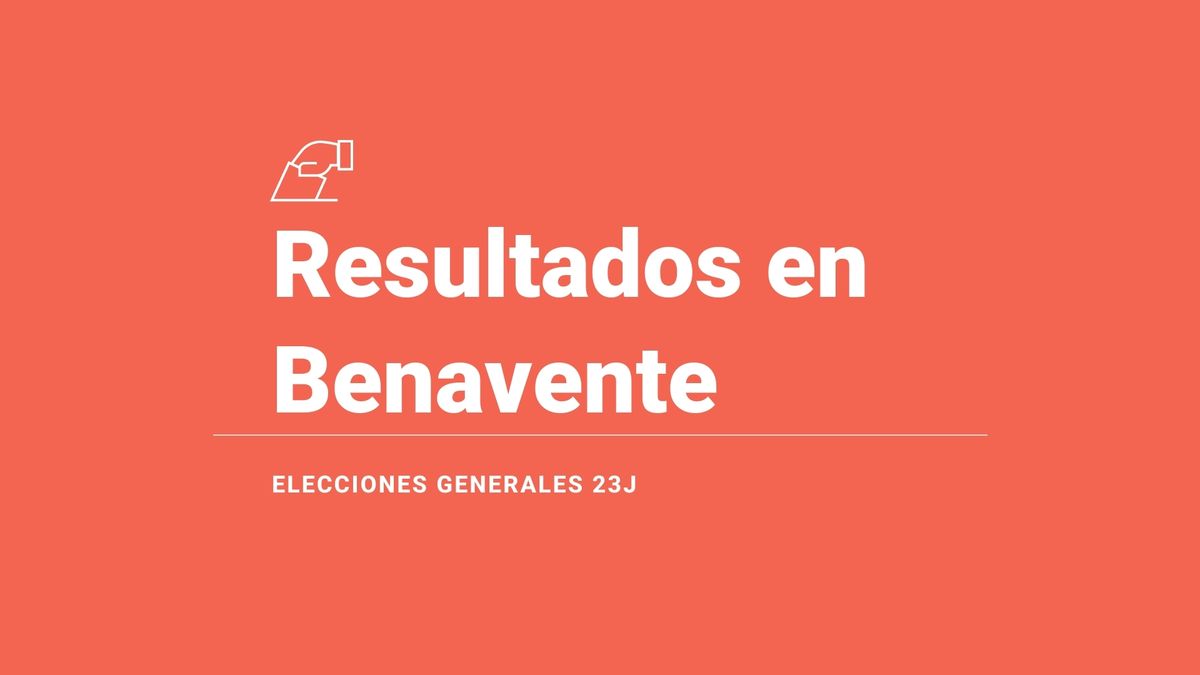 Resultados y escrutinio en Benavente de las elecciones generales 2023, última hora: el PP, el partido más votado