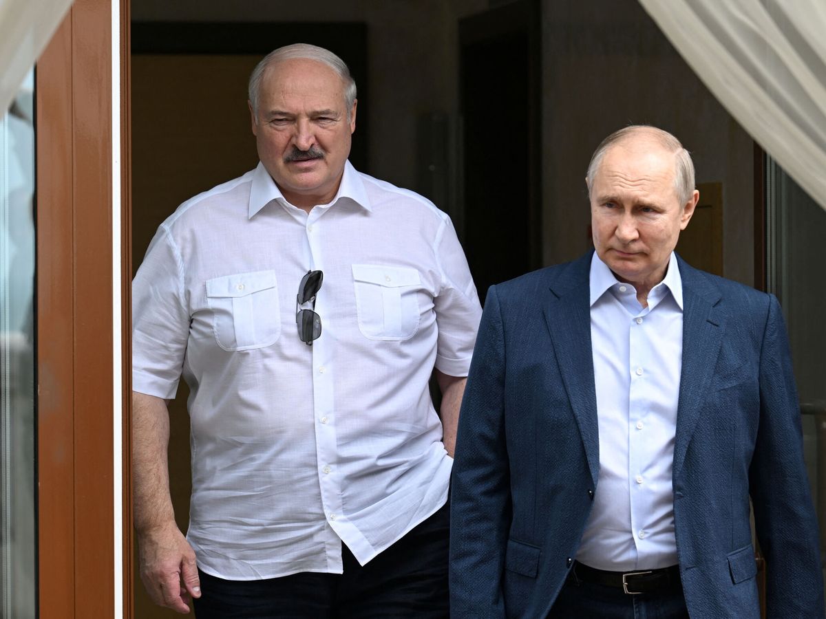 Foto: El presidente ruso Vladimir Putin y el presidente bielorruso Alexander Lukashenko. (Sputnik/Pavel Bednyakov/Kremlin)