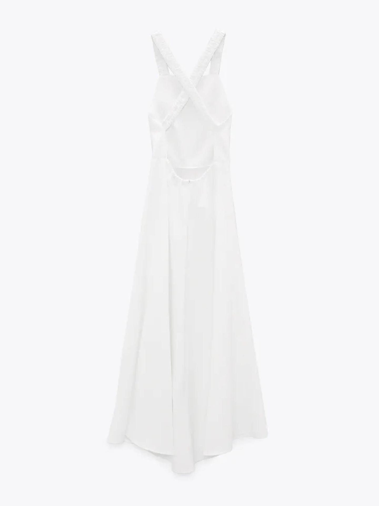 Vestido blanco de Zara. (Cortesía)