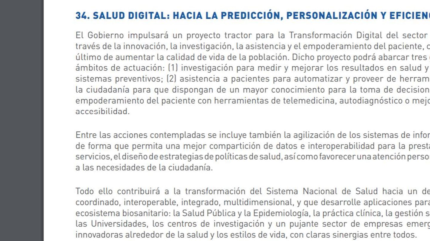 Medida que habla solo salud digital. Foto: España Digital 2025.