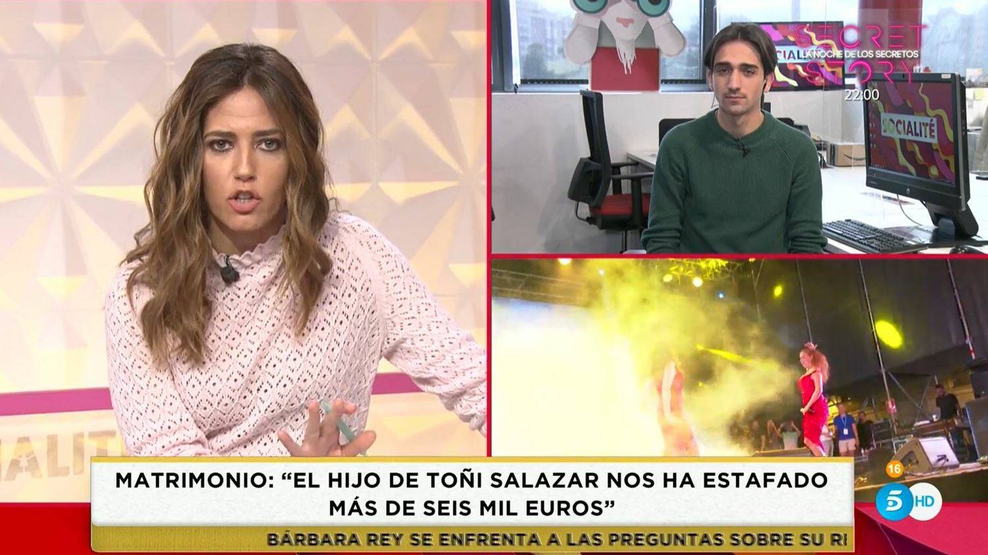 Nuria Marín y Miguel Ángel Rech en 'Socialité'. (Mediaset España)