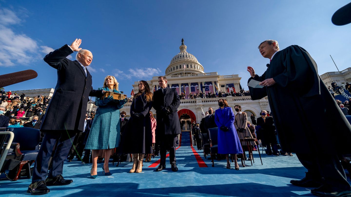 Joe Biden, en la jura del cargo como 46 presidente de Estados Unidos. (Reuters)