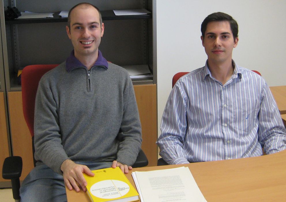 Foto: Daniel Peralta y Alberto Enciso, investigadores del Instituto de Ciencias Matemáticas (ICMAT)