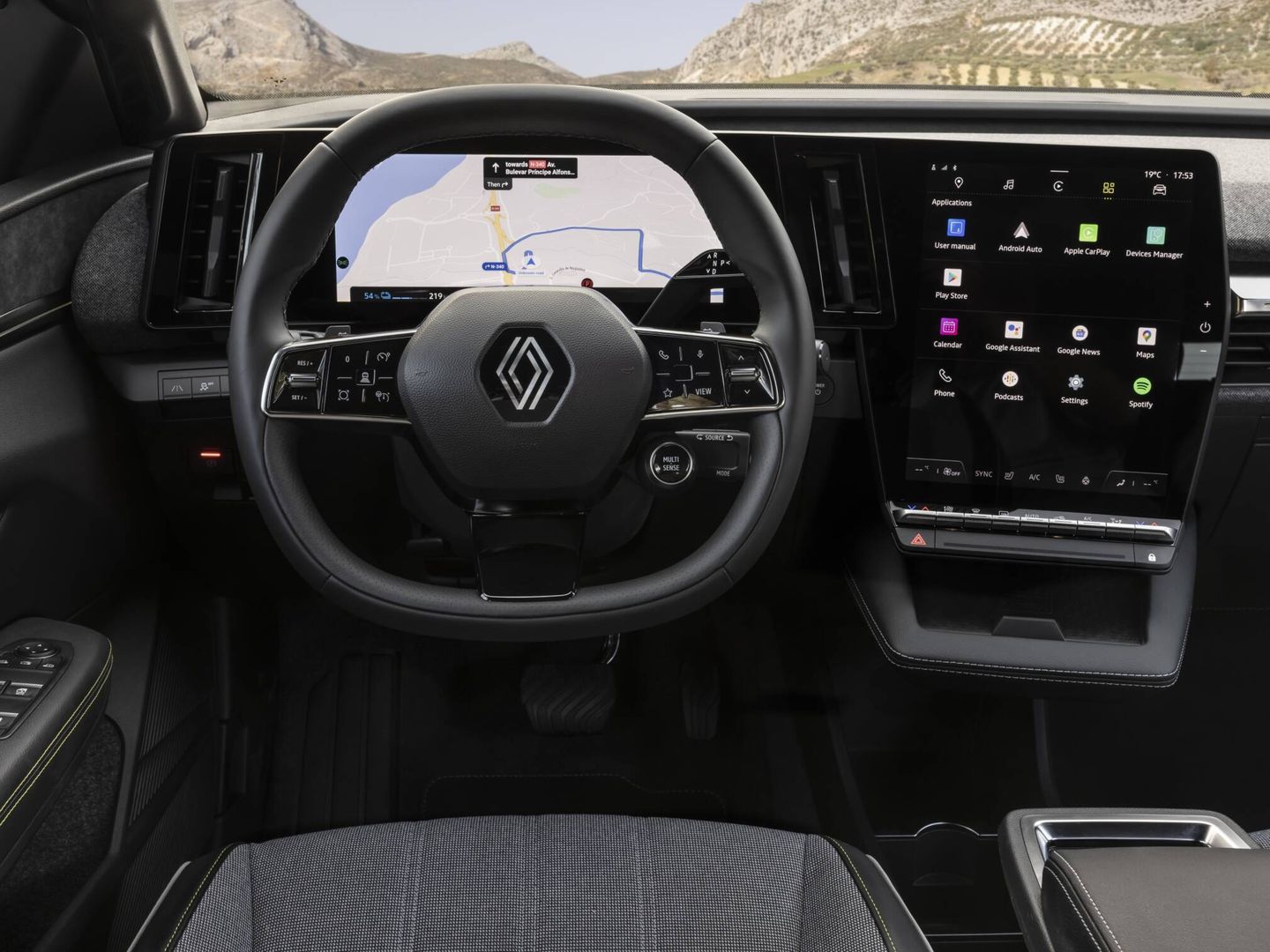 Tablero de instrumentos digital del nuevo Renault Mégane E-Tech eléctrico.