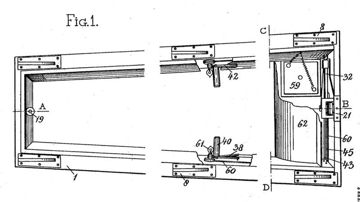 Imagen de la patente del ataúd de Toolen