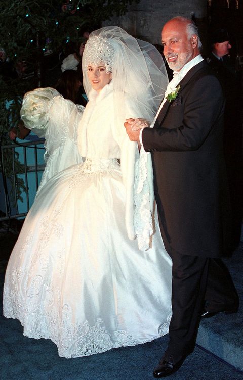 Céline Dion el día de su boda con Renè Angelil
