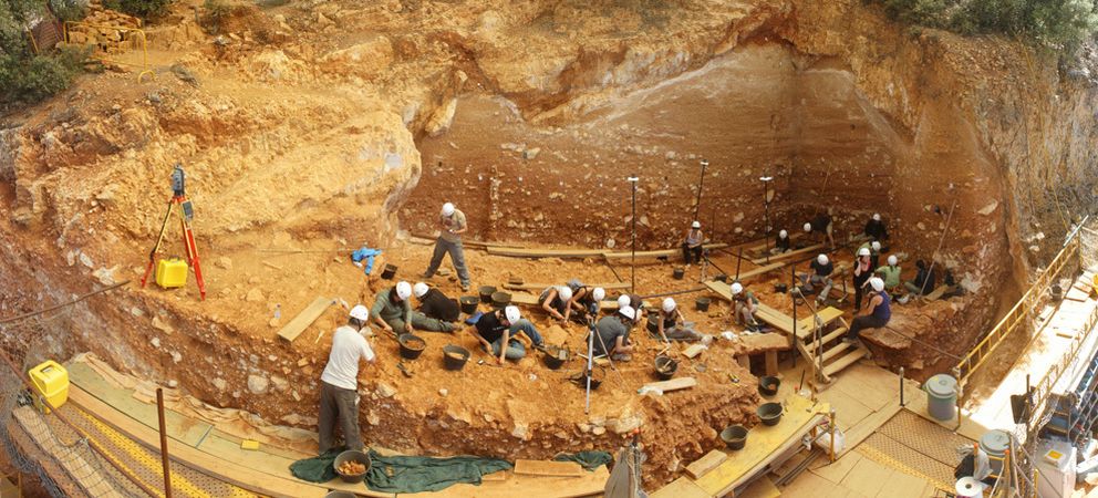 Excavaciones en la Gran Dolina, en la sierra de Atapuerca