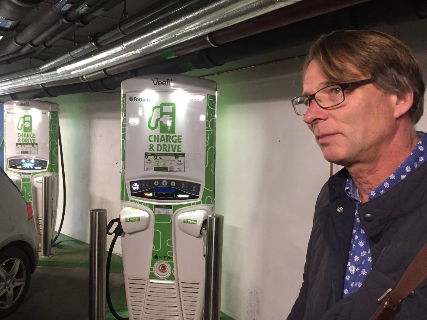 Portvik, en un aparcamiento para coches eléctricos en Oslo. (A.V.)