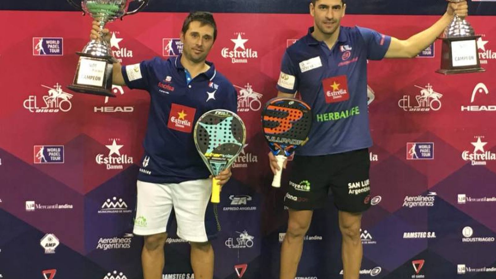 Foto: Matías Díaz (i) y Maxi Sánchez (d), campeones en Mendoza (Foto: WPT)