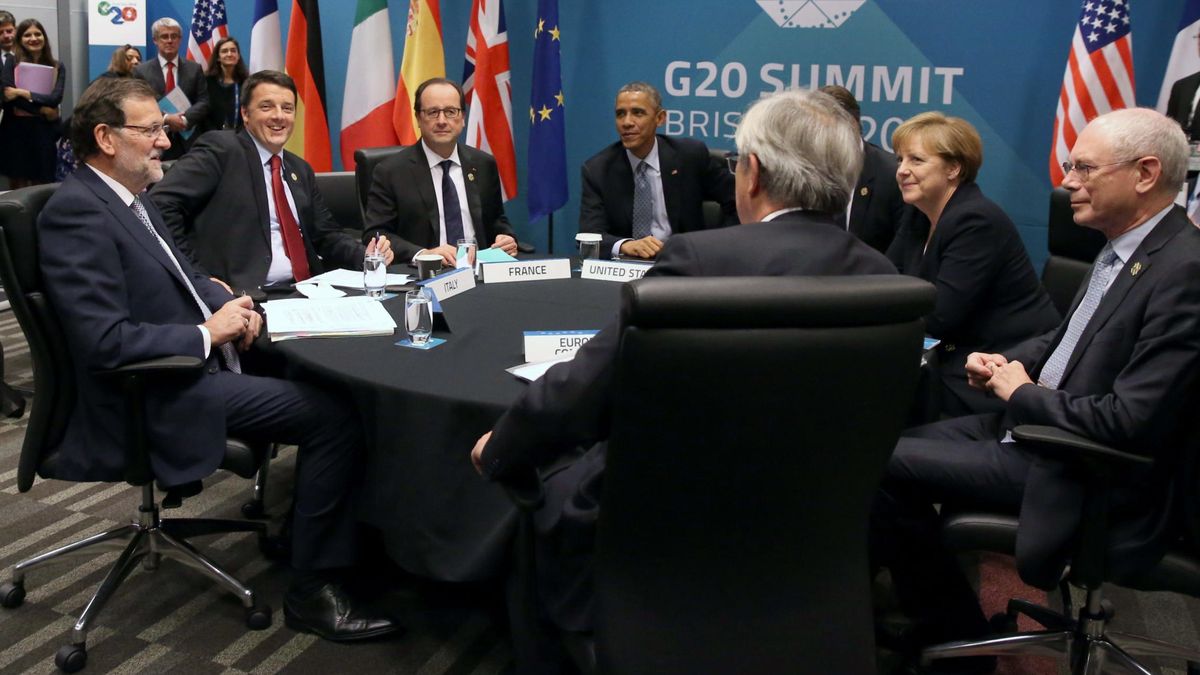 Rajoy lleva trío de ases: Merkel, Hollande y Renzi apoyan a Guindos en el Eurogrupo