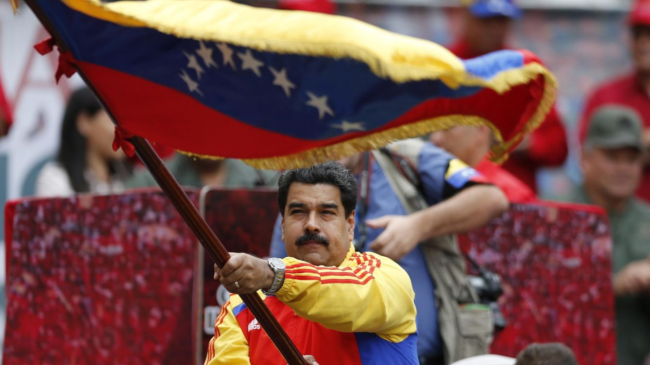 Foto: El presidente de Venezuela, Nicolás Maduro, este domingo en el palacio de Miraflores, en Caracas. (Reuters)