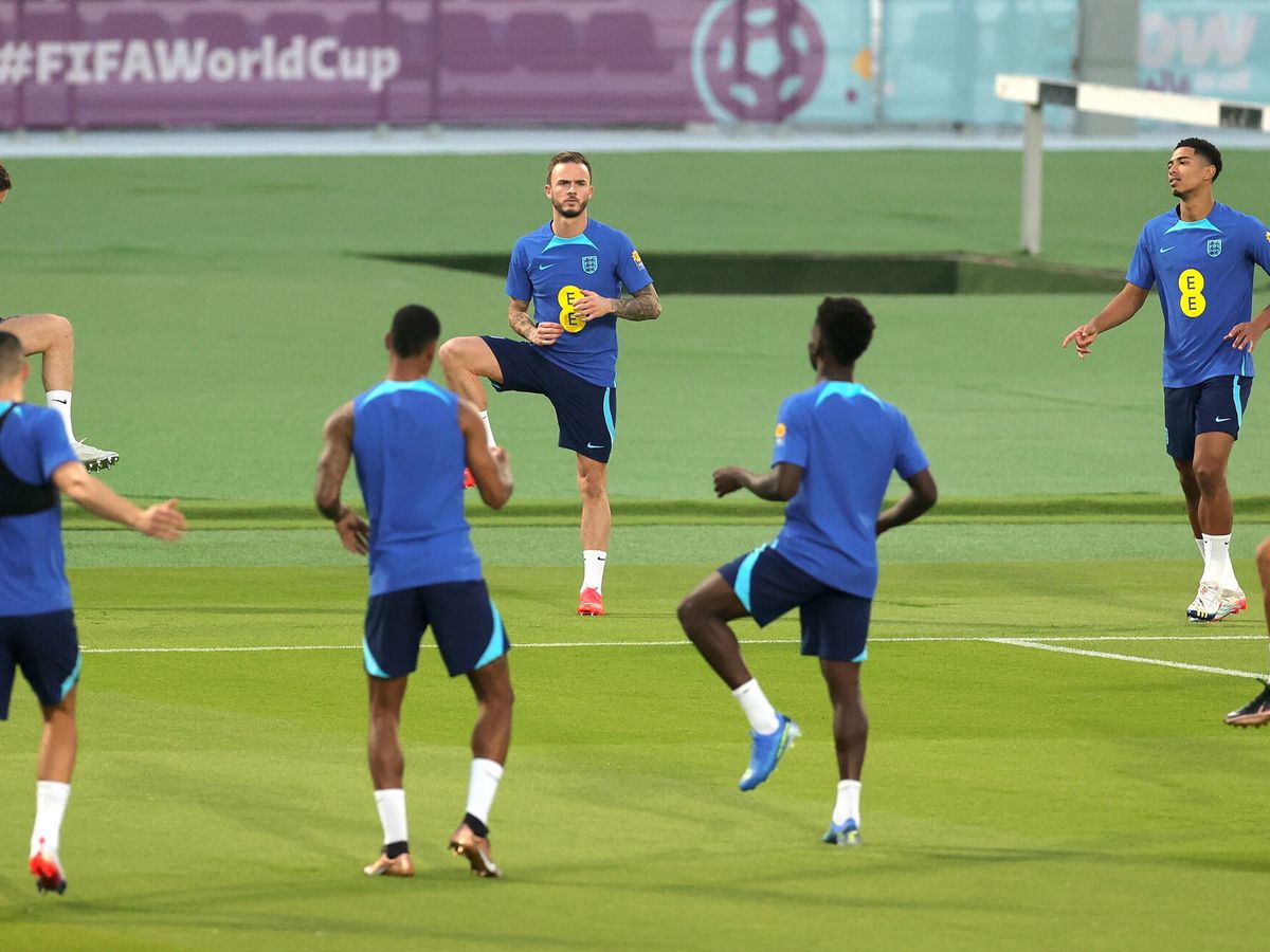 Foto: Inglaterra entrenando en Doha para el Mundial de Qatar 2022