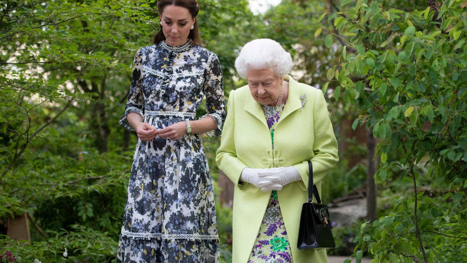 Foto: Kate Middleton con la reina Isabel II. (Getty)