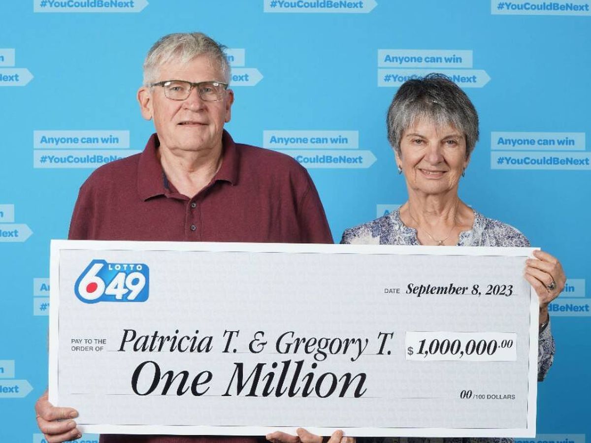 Foto: Esta pareja compró un billete de lotería a última hora y ahora son millonarios (British Columbia Lottery Corporation)