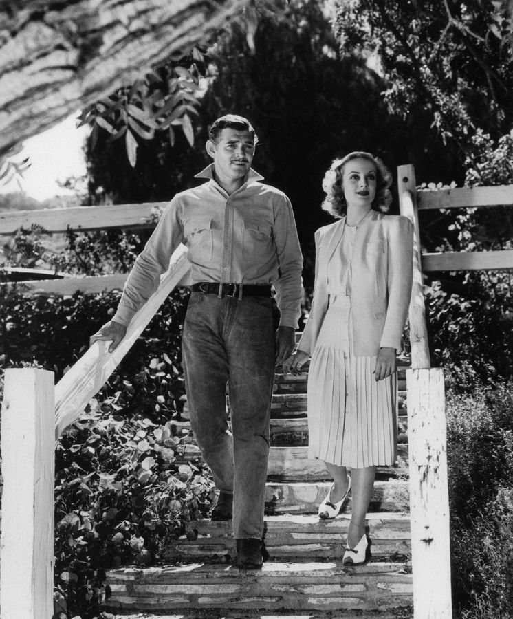 Foto: Clark Gable y Carole Lombard, en su rancho de Encino. 