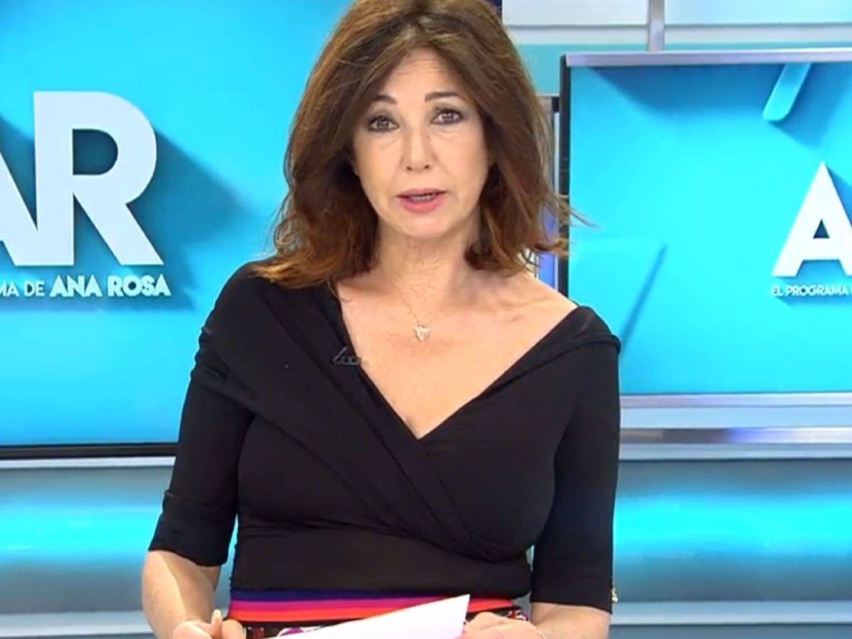 Foto: Ana Rosa Quintana, en Telecinco. (Mediaset).