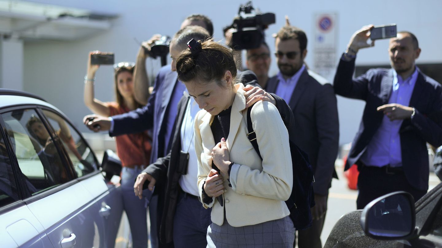 Amanda Knox, en su regreso a Italia. (Reuters)