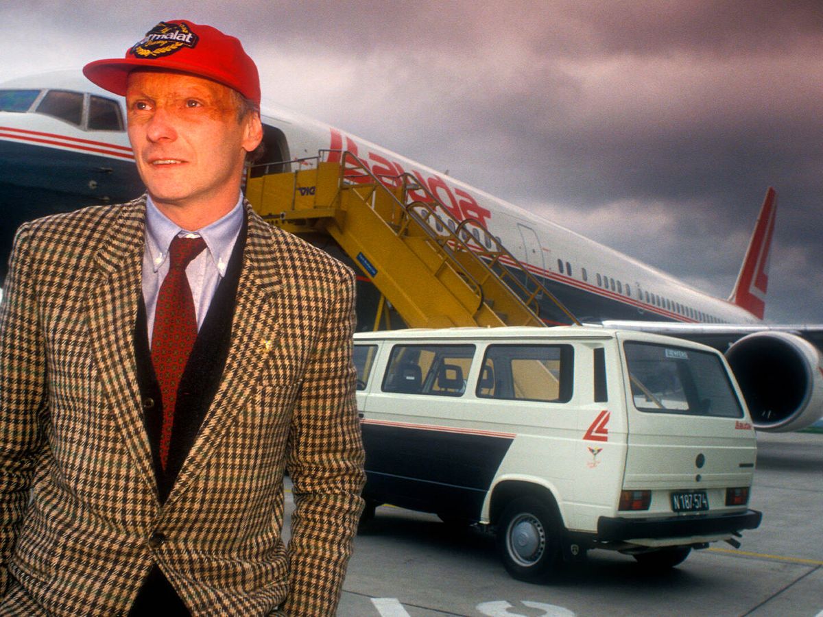 Foto: Niki Lauda en el aeropuerto de Viena. (Goddard Arcive Portraits/Alamy)