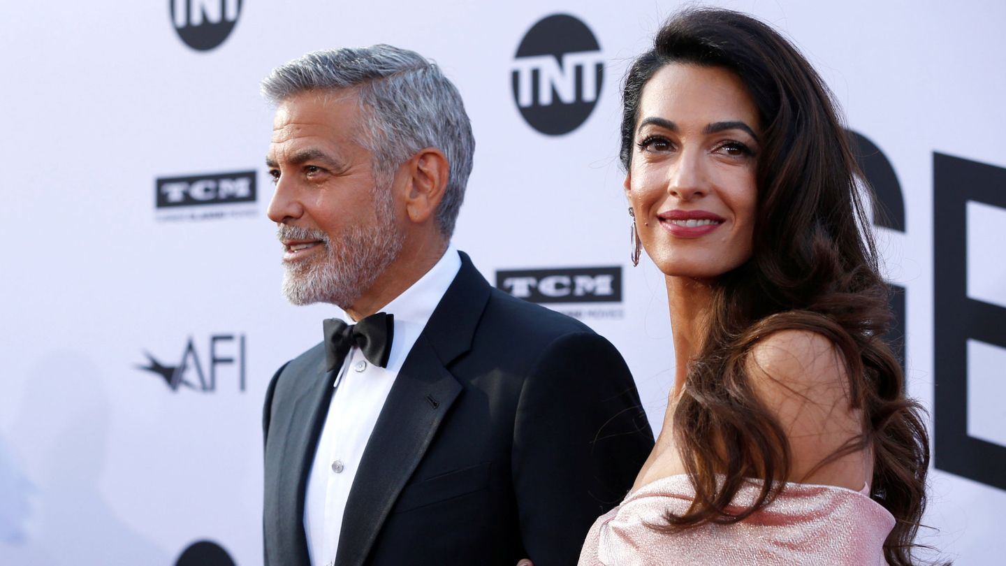 George y Amal Clooney, en una gala de homenaje al actor en Los Ángeles. (Reuters)