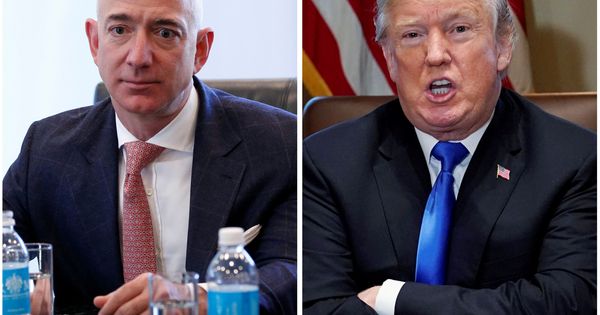 Foto: Jeff Bezos, CEO de Amazon, y Donald Trump, presidente de EEUU. (Reuters)