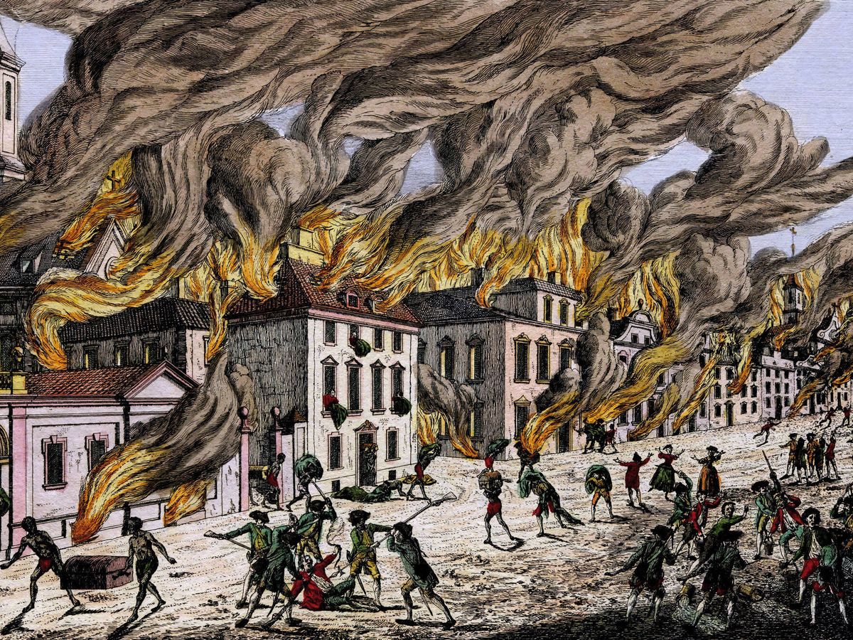 Foto: Gran incendio de 1776 en Nueva York.