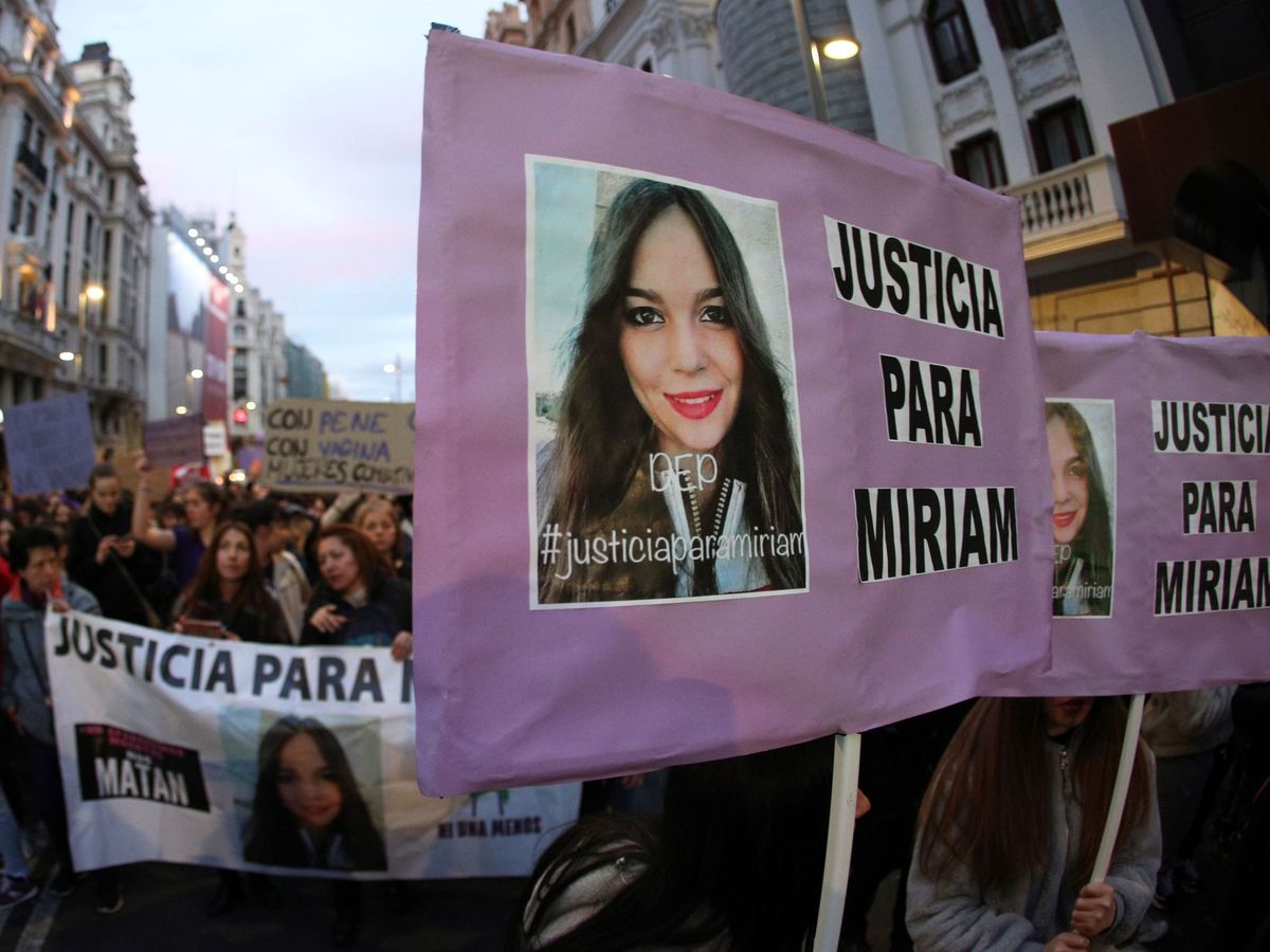 Foto: Manifestación en Madrid tras el asesinato de Miriam. (EFE/ Rodrigo Jiménez)