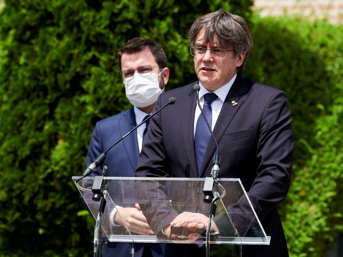 Foto: El 'expresident' Carles Puigdemont, en Waterloo. (EFE)