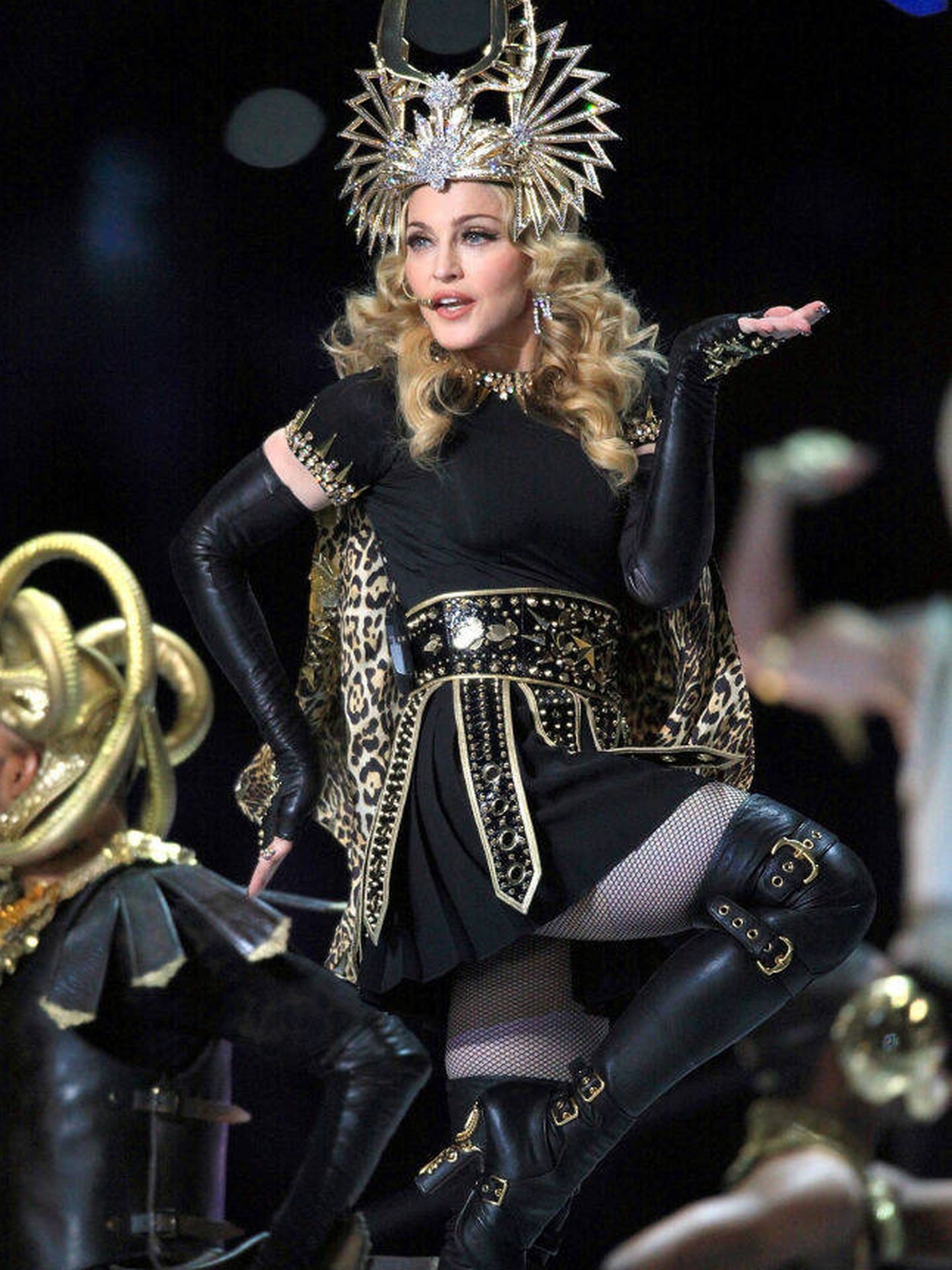 Madonna, durante su actuación en la Super Bowl 2012. (Getty Images)