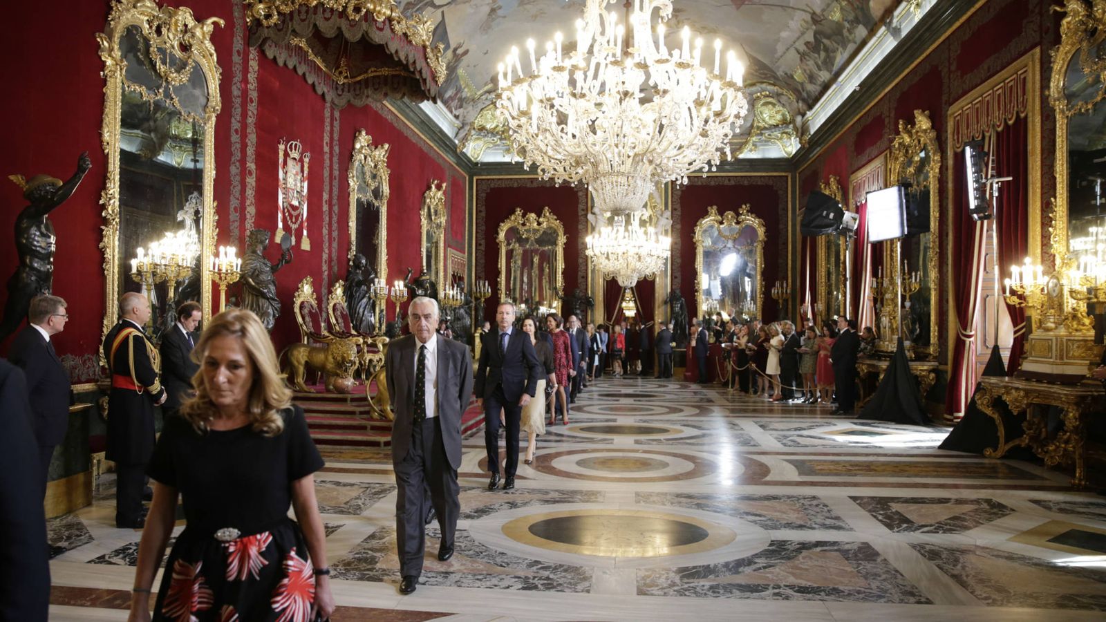 Foto: Imagen general de la recepción real en palacio por el Día de la Hispanidad. (Gtres)