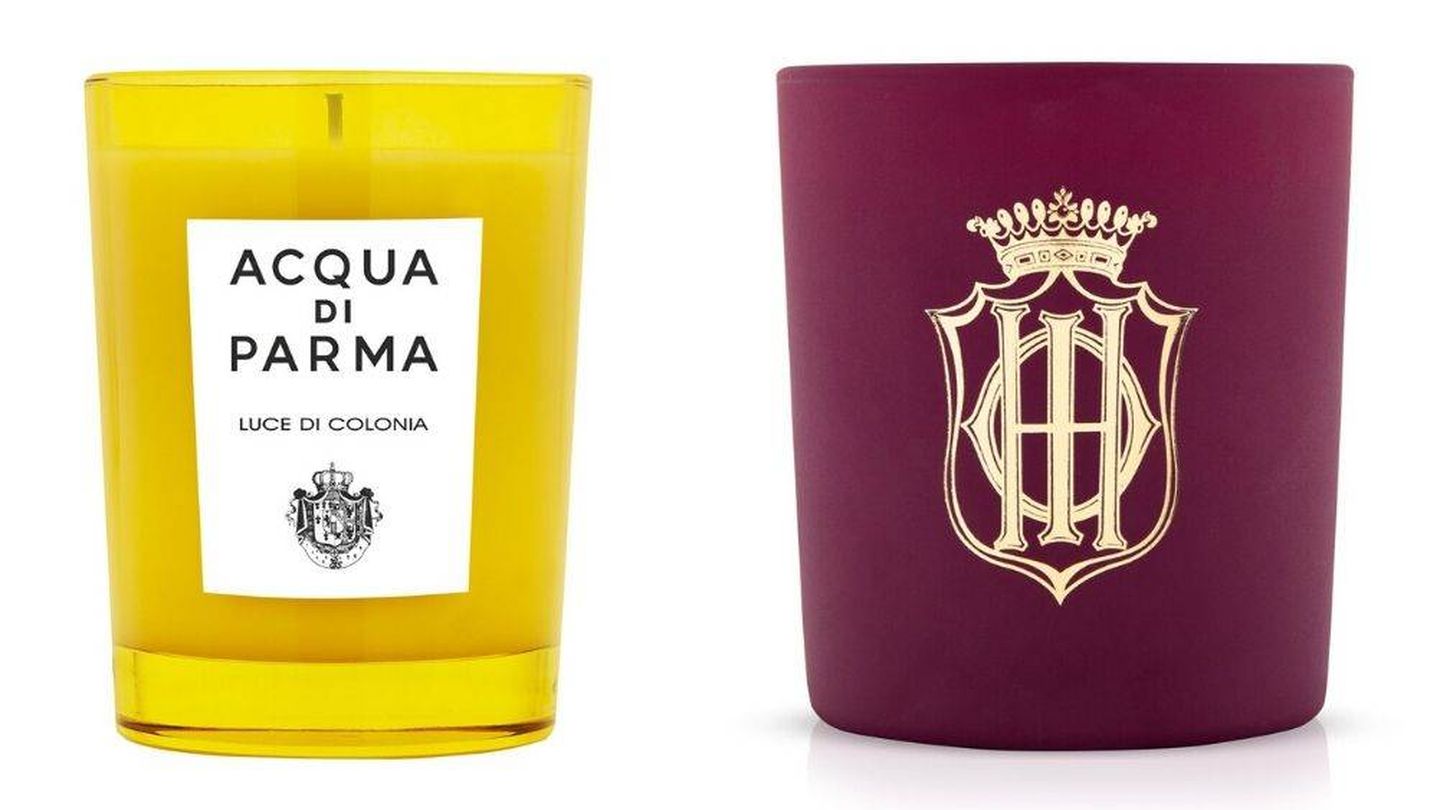 Velas perfumadas de Acqua di Parma y Sisley.