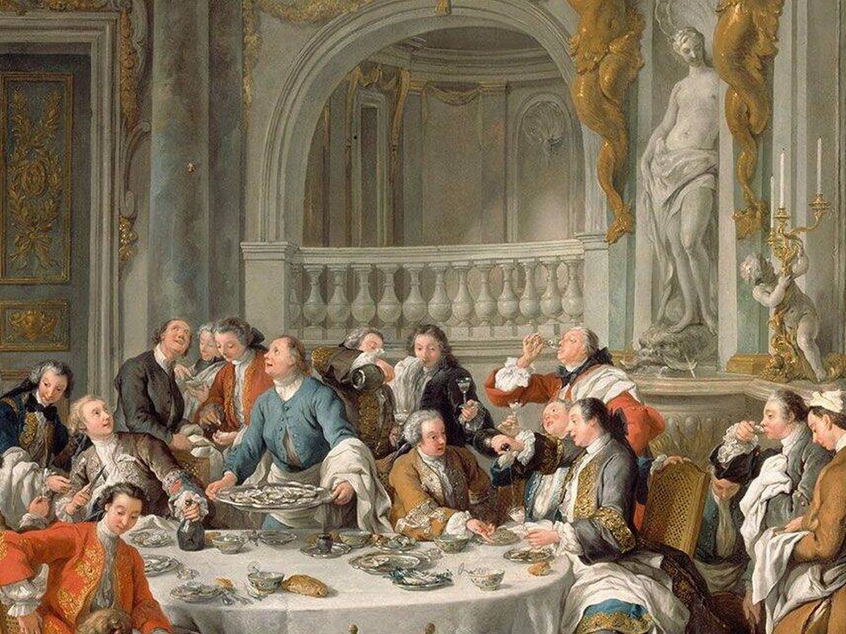 Foto: 'El almuerzo de ostras', Jean François de Troy s. XVIII.  (WIKIMEDIA COMMONS)