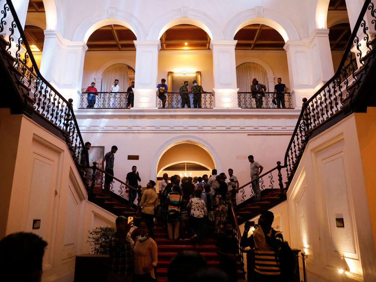 Foto: Toma del palacio presidencial de Sri Lanka. (Reuters/ Adnan Abidi)