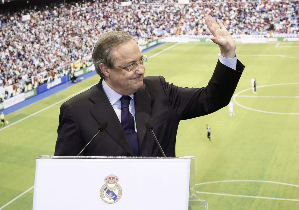 Foto: Florentino Pérez en el Palco de Honor del Real Madrid.