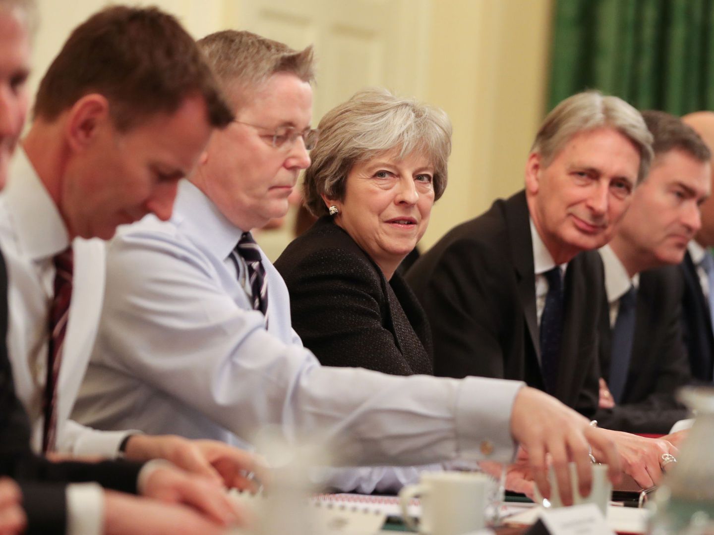 Theresa May durante su reciente cambio de gabinete, el 9 de enero de 2018. (Reuters)