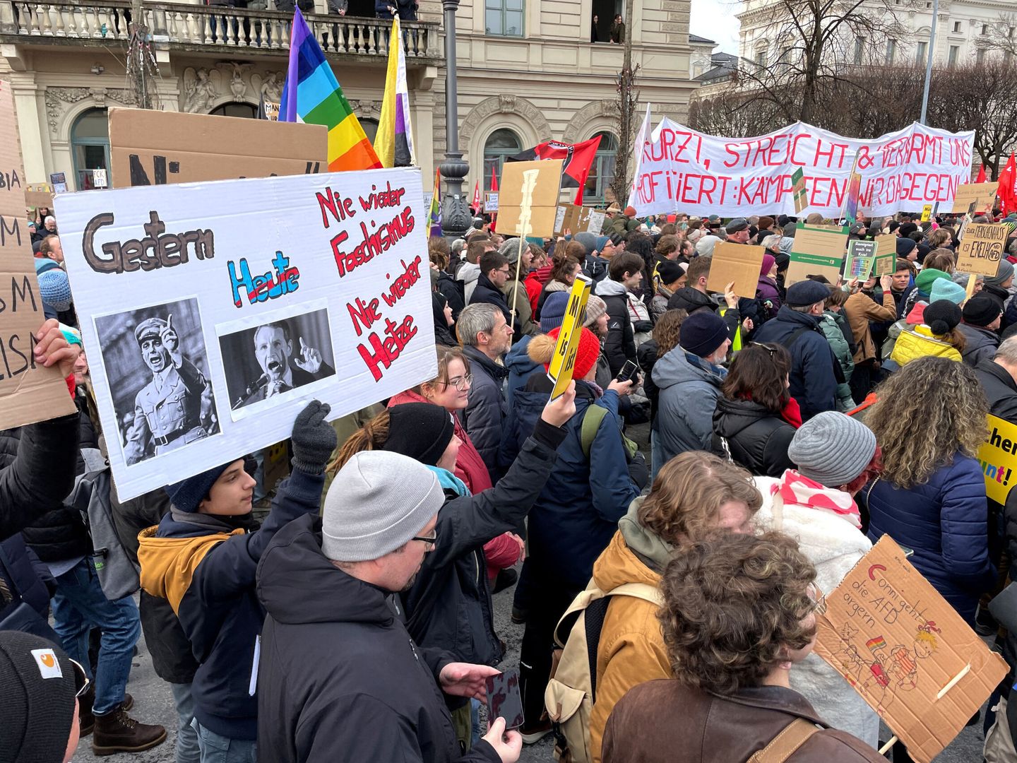 Protestas contra la ultraderecha en Alemania. (Reuters/Christine Uyanik)